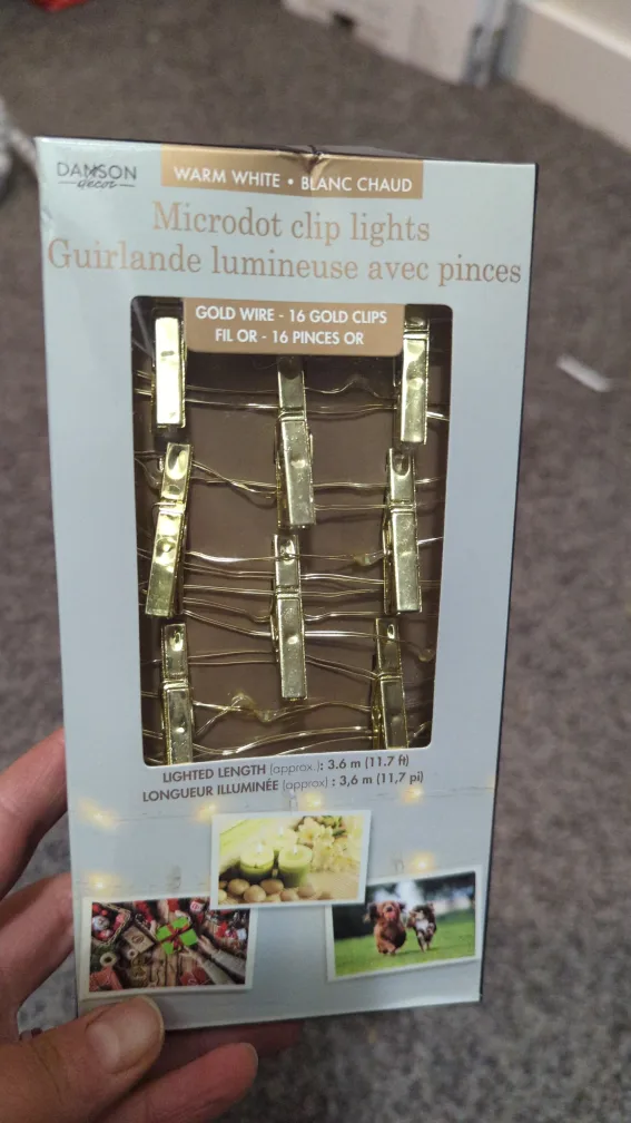 New Damson Microdot Clip Lights - Gold & Silver image indicator(2)