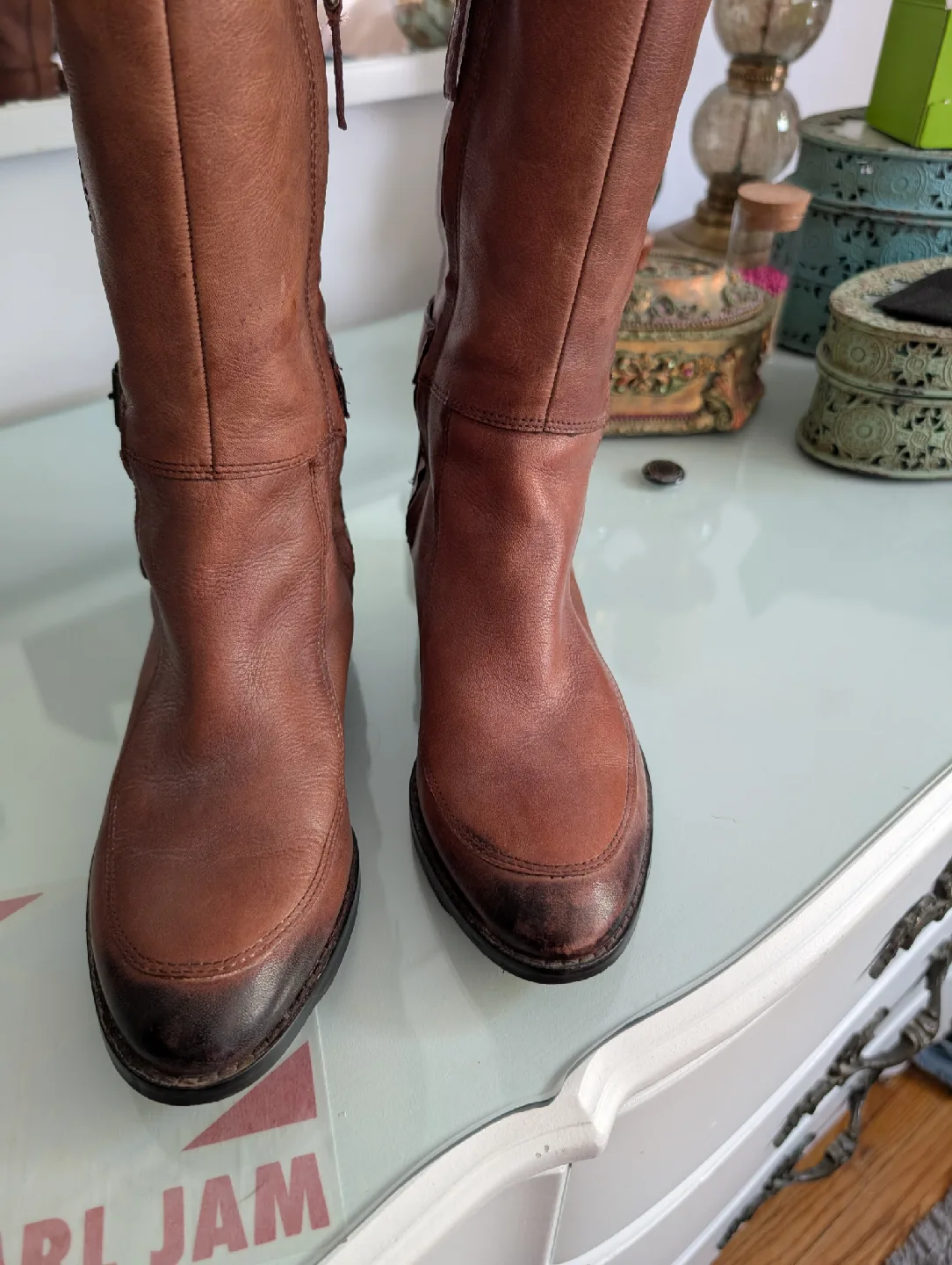 Sam Edelman Brown Leather Riding Boots image indicator(4)