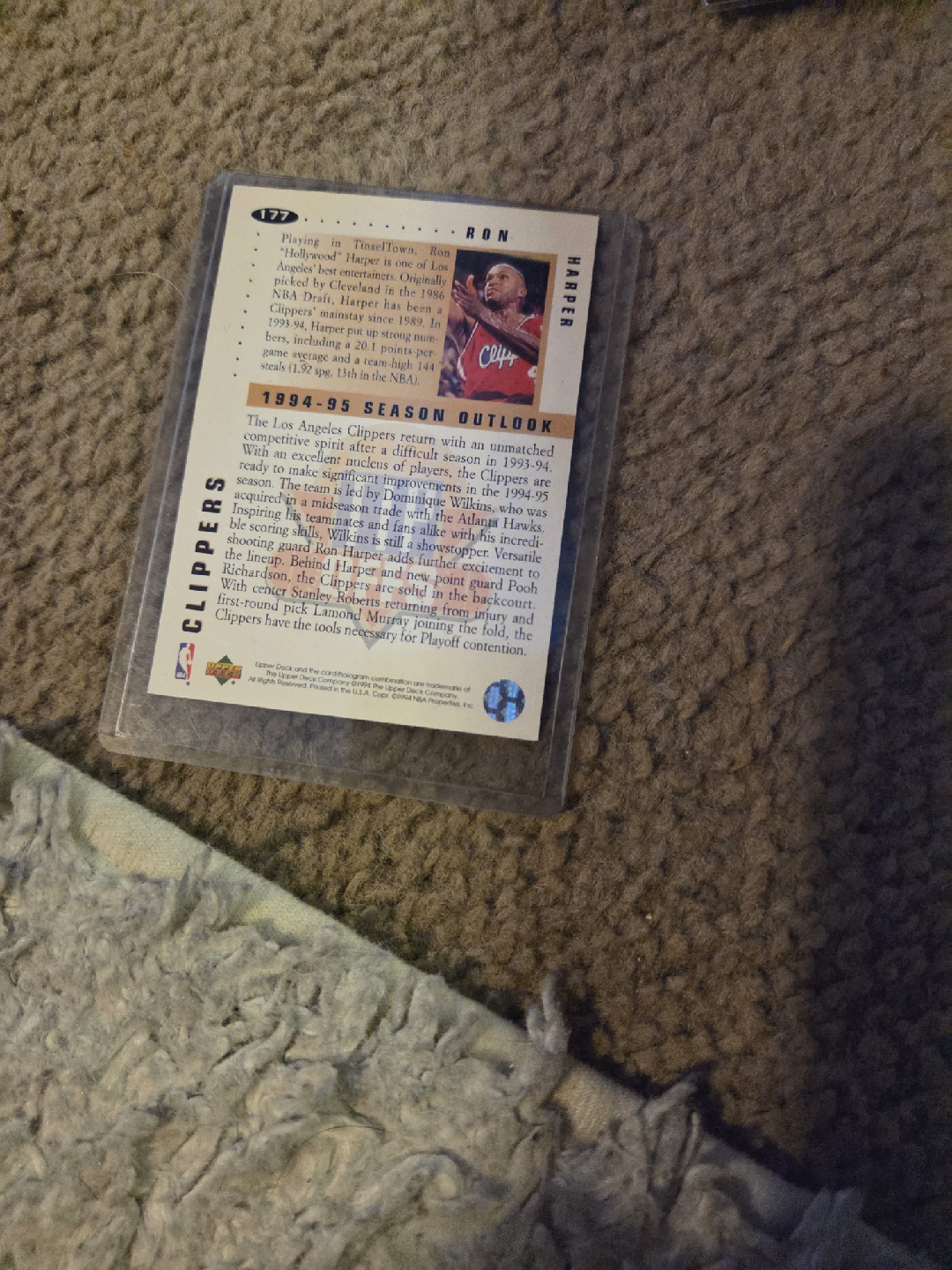 1994-95 Ron Harper Upper Deck Card - photo 2