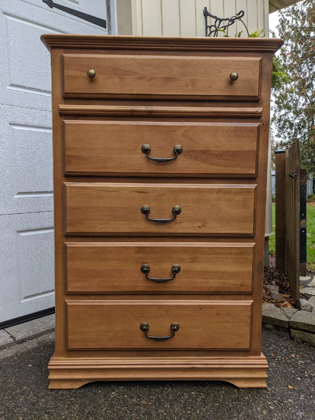5 Drawer Tallboy Dresser in Solid Maple - Like New