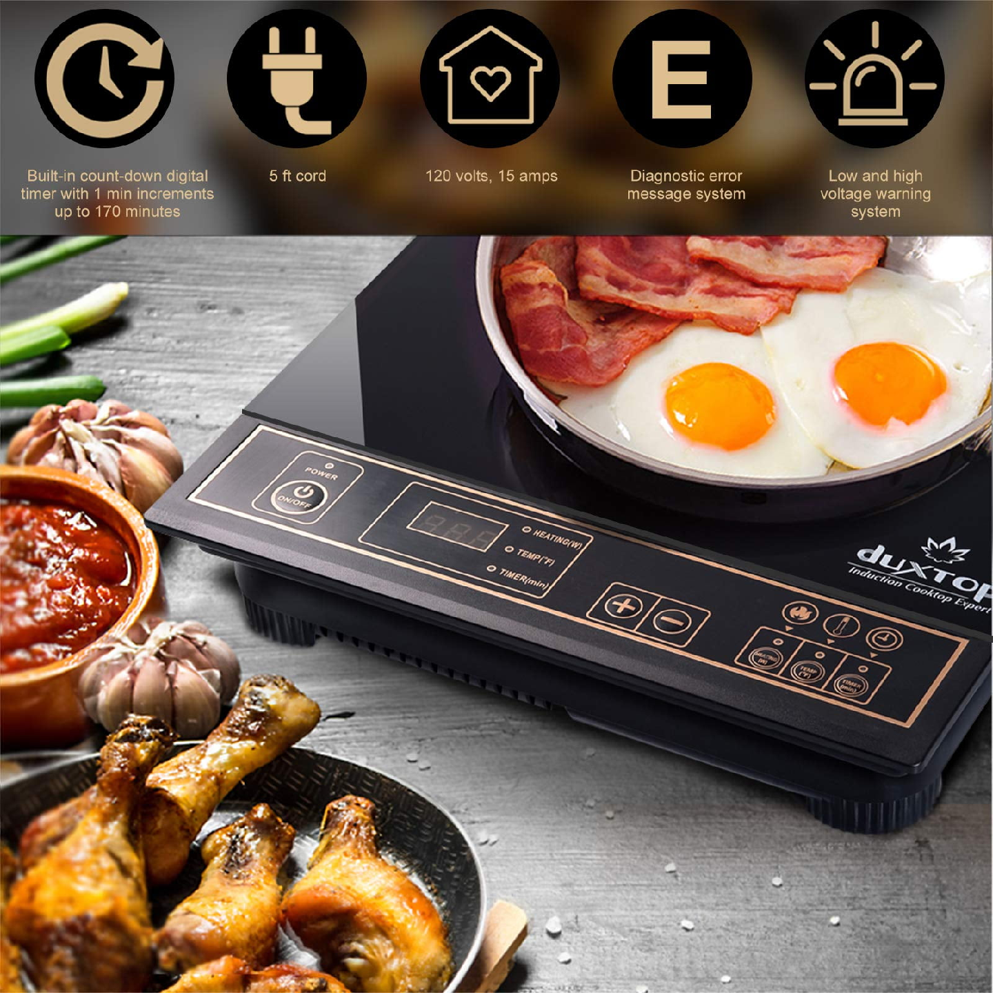 Duxtop 1800W Portable Induction Cooktop Countertop Burner - photo 2