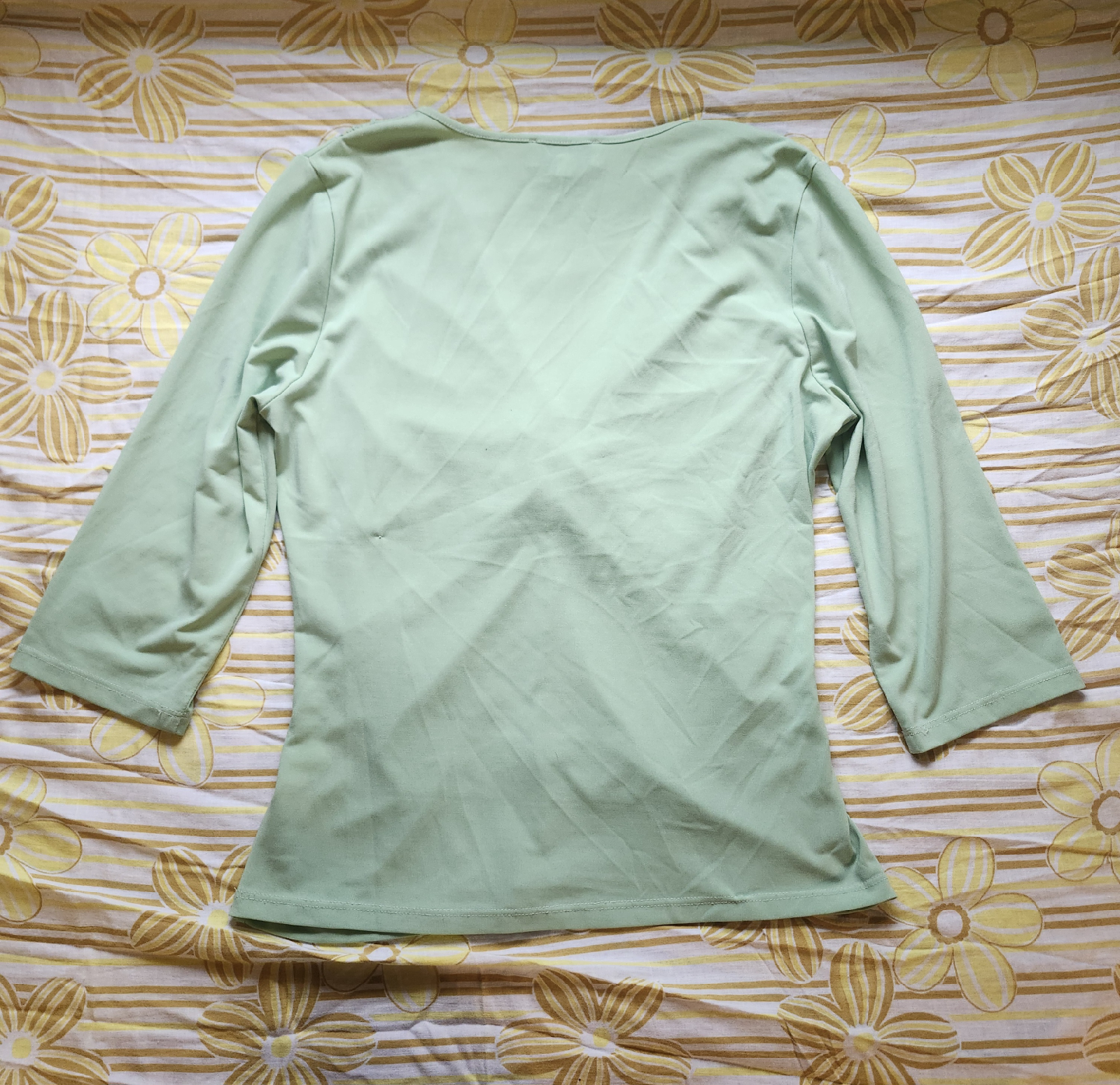 adorable 90s pastel green cinch front blouse - photo 2