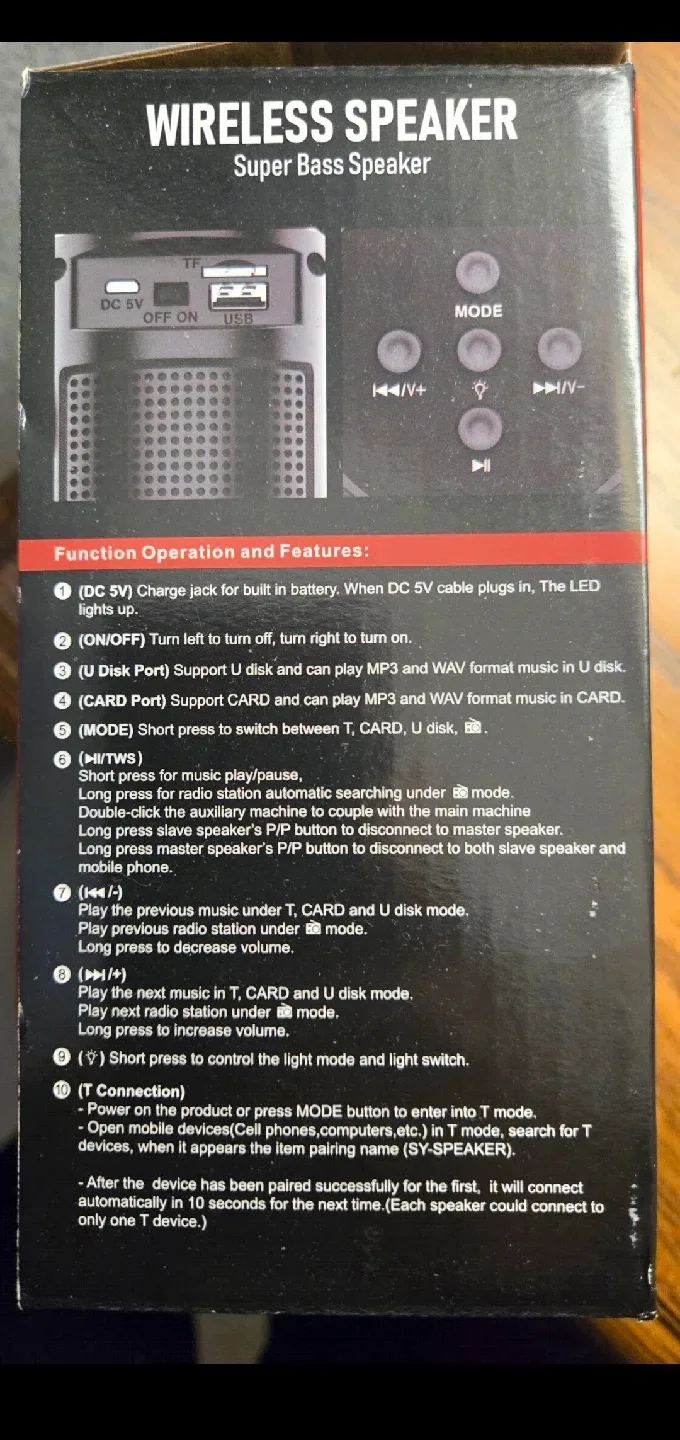 New Unbranded ZQS1201 Bluetooth Wireless Speaker image indicator(3)