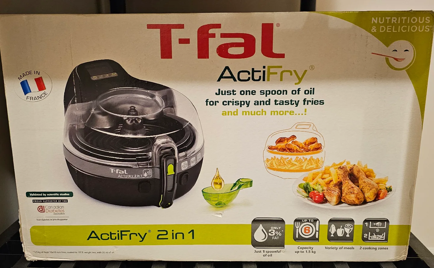 T-fal ActiFry 2 in 1 Air Fryer thumbnail