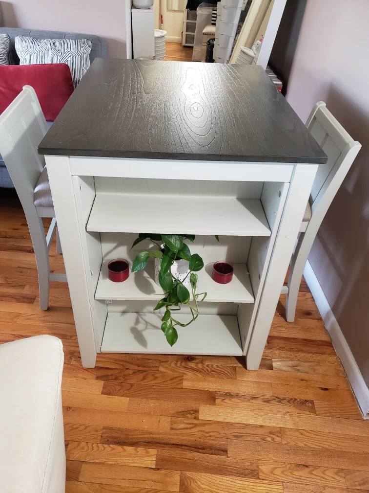 Counter Height Table with Two Chairs - photo 2