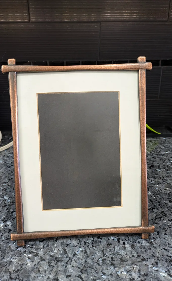 Vintage Bronze Picture Frame -  HEAVY thumbnail