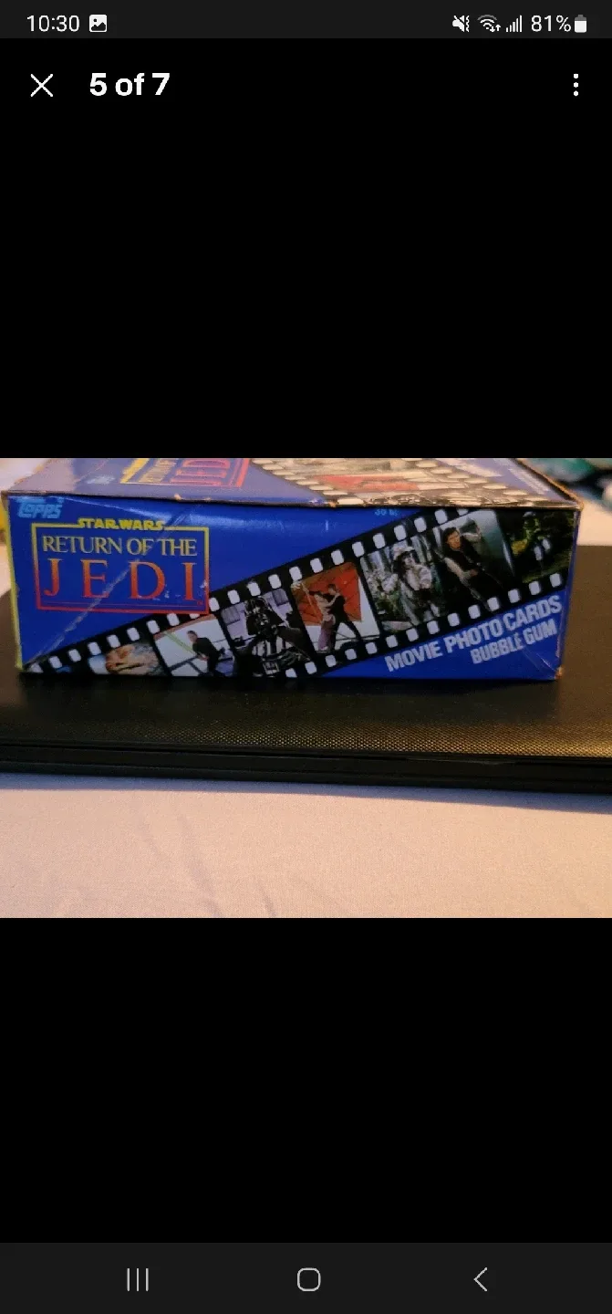 Vintage Star Wars Return of the Jedi Movie Cards Bubble Gum image indicator(5)