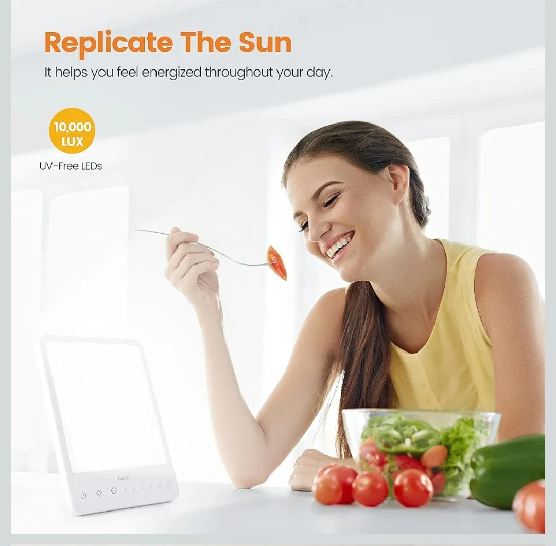 LASTAR Sun Lamp, UV Free 10000 Lux Sunlight Lamp with ... - photo 2
