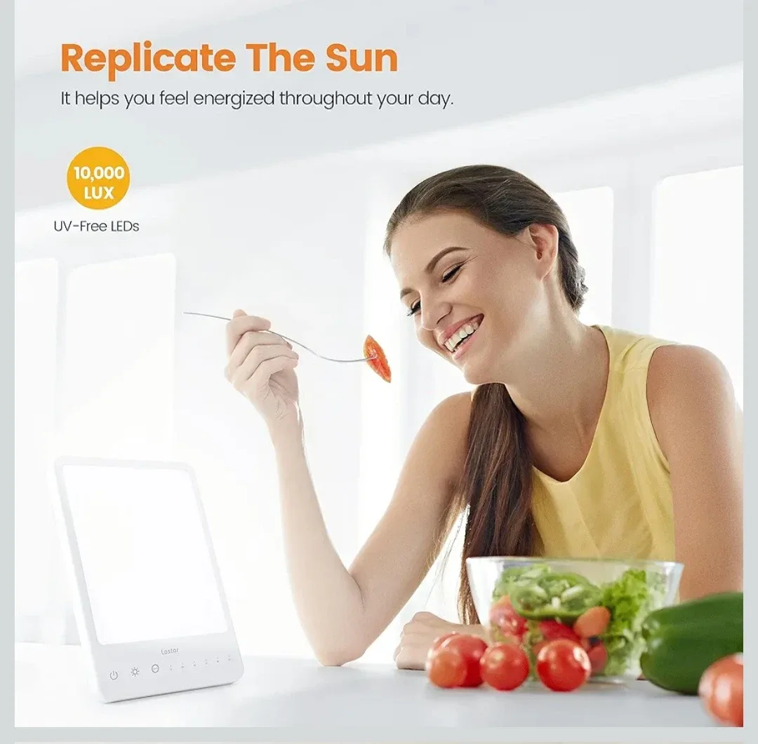 LASTAR Sun Lamp, UV Free 10000 Lux Sunlight Lamp with ... image indicator(2)