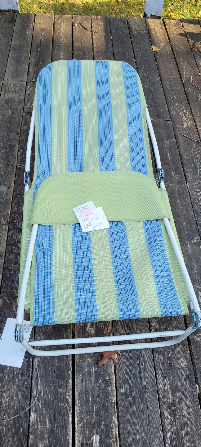Facto Folding Lounge Chair - Blue & Green image indicator(2)
