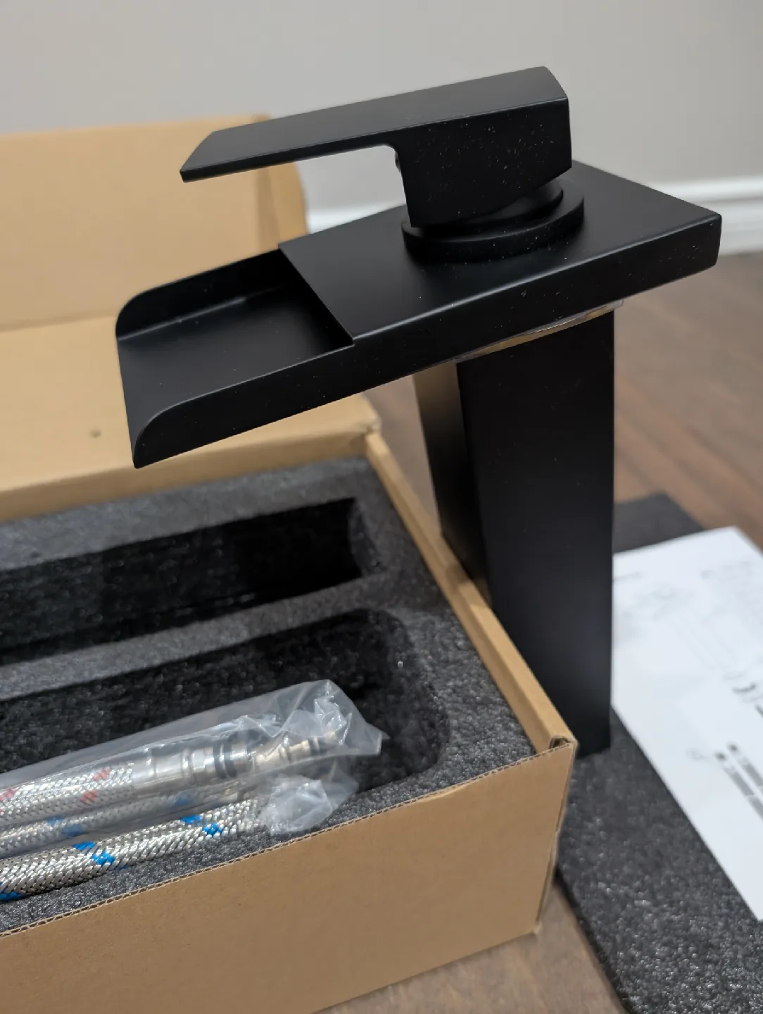 Brand New Matte Black Bathroom Vessel Faucet For Sale image indicator(4)