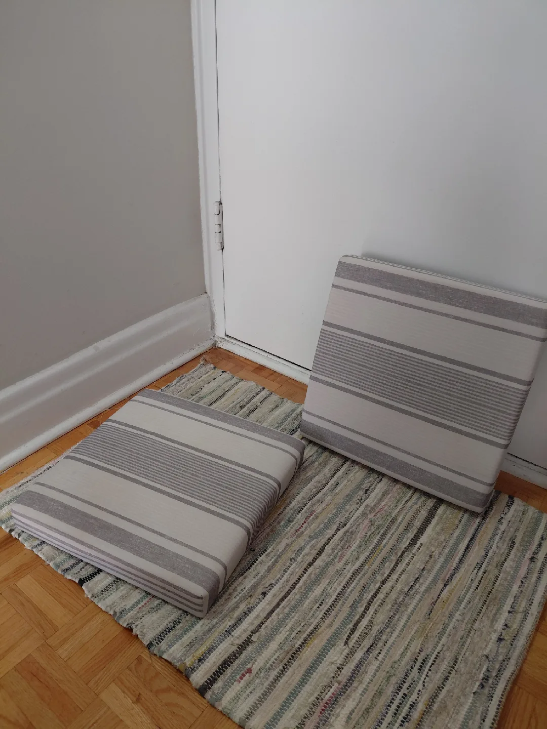 Set of 2 Striped Storage Ottomans 🥕🥕🥕 image indicator(3)