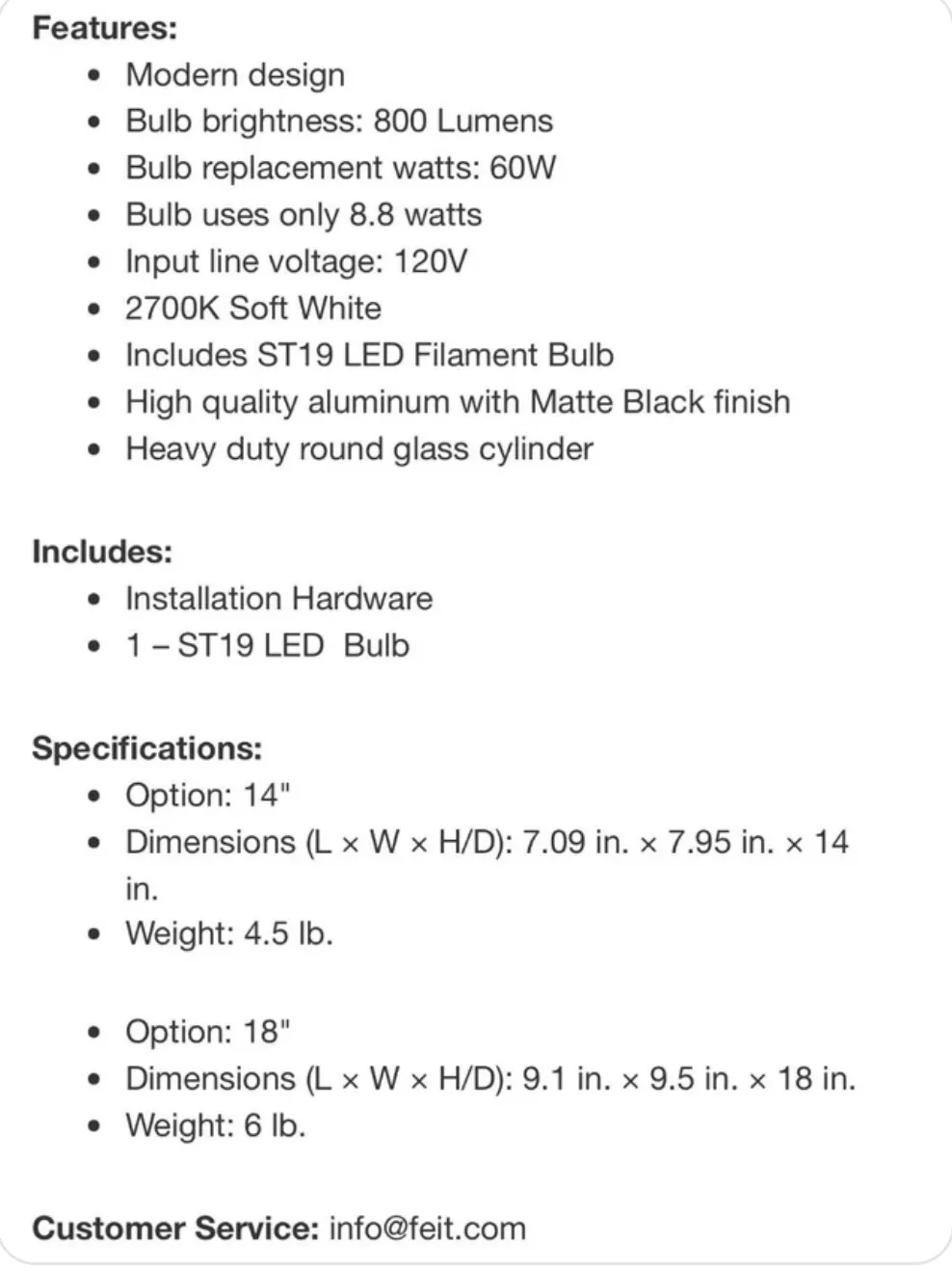 Feit Electric 14" LED Outdoor Lantern ( New Open Box) image indicator(7)