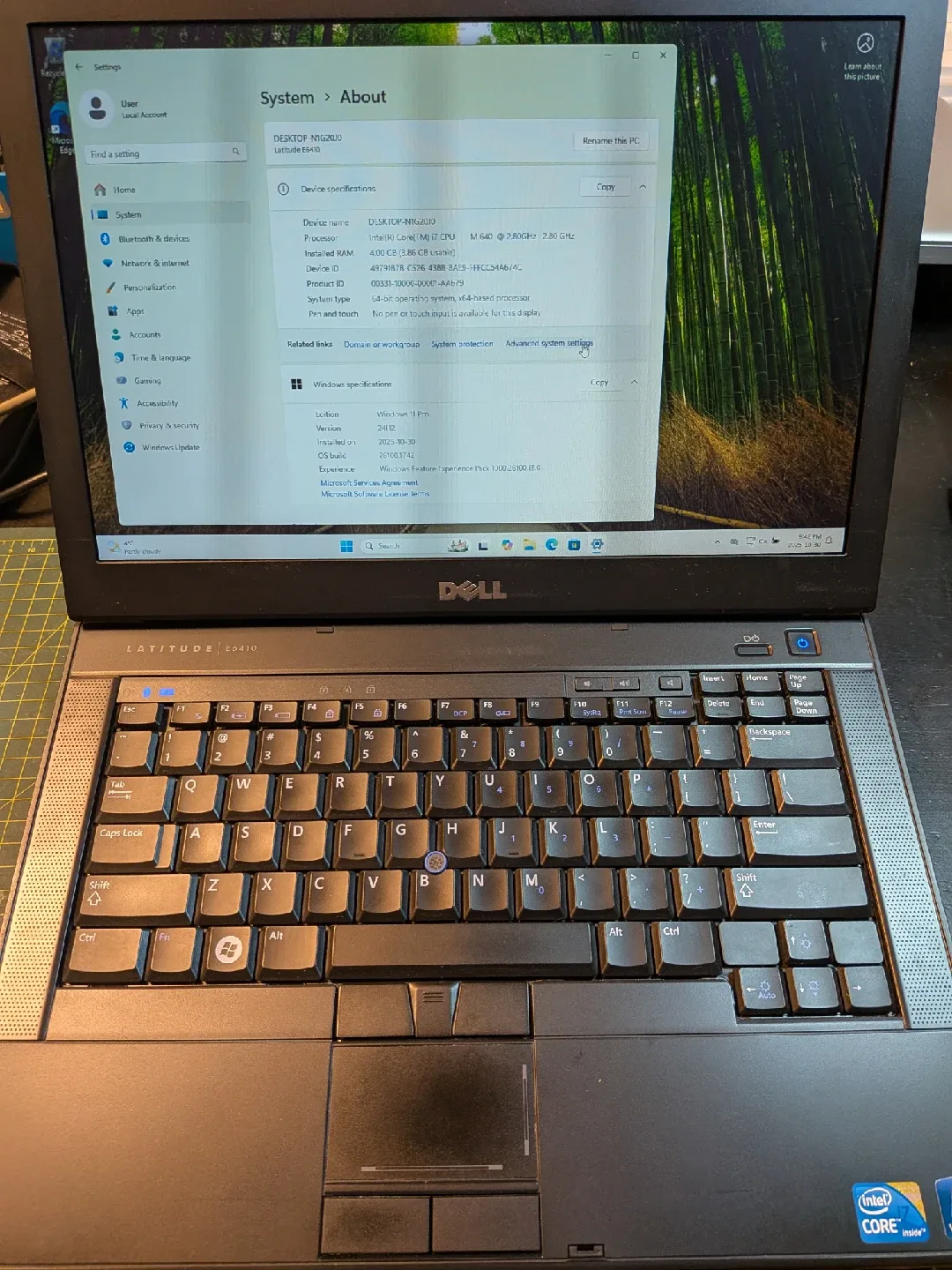 Dell laptop with docking station