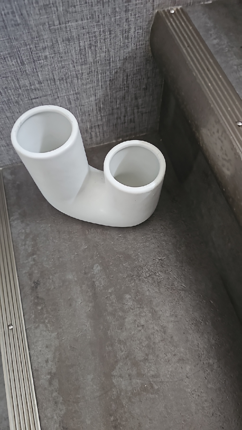 White Ceramic Double Vase