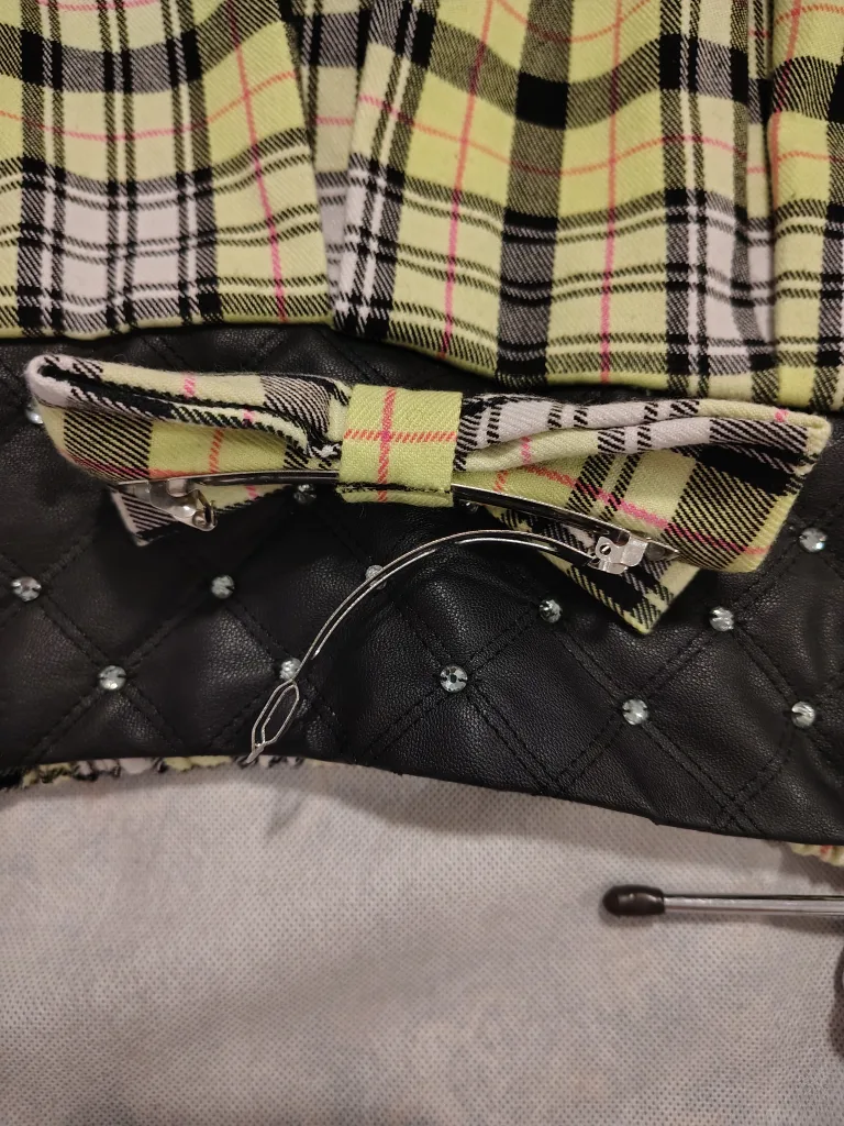 Yellow Plaid Skirt with Bow image indicator(5)