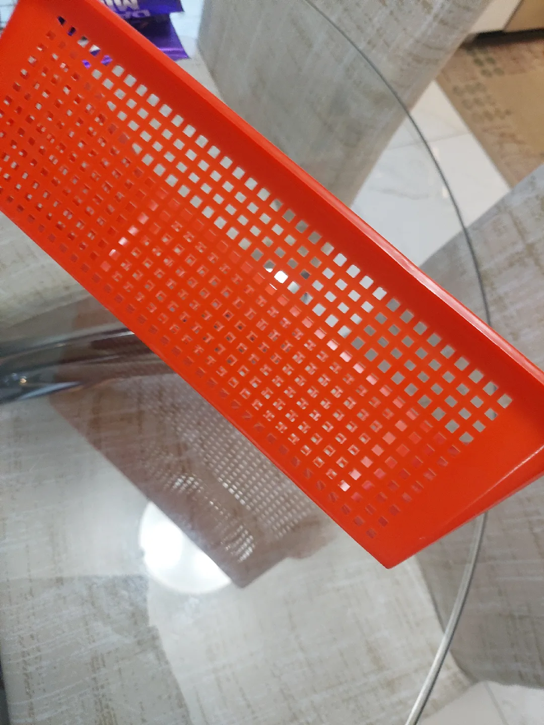 New - Red Plastic Storage Basket Small image indicator(5)