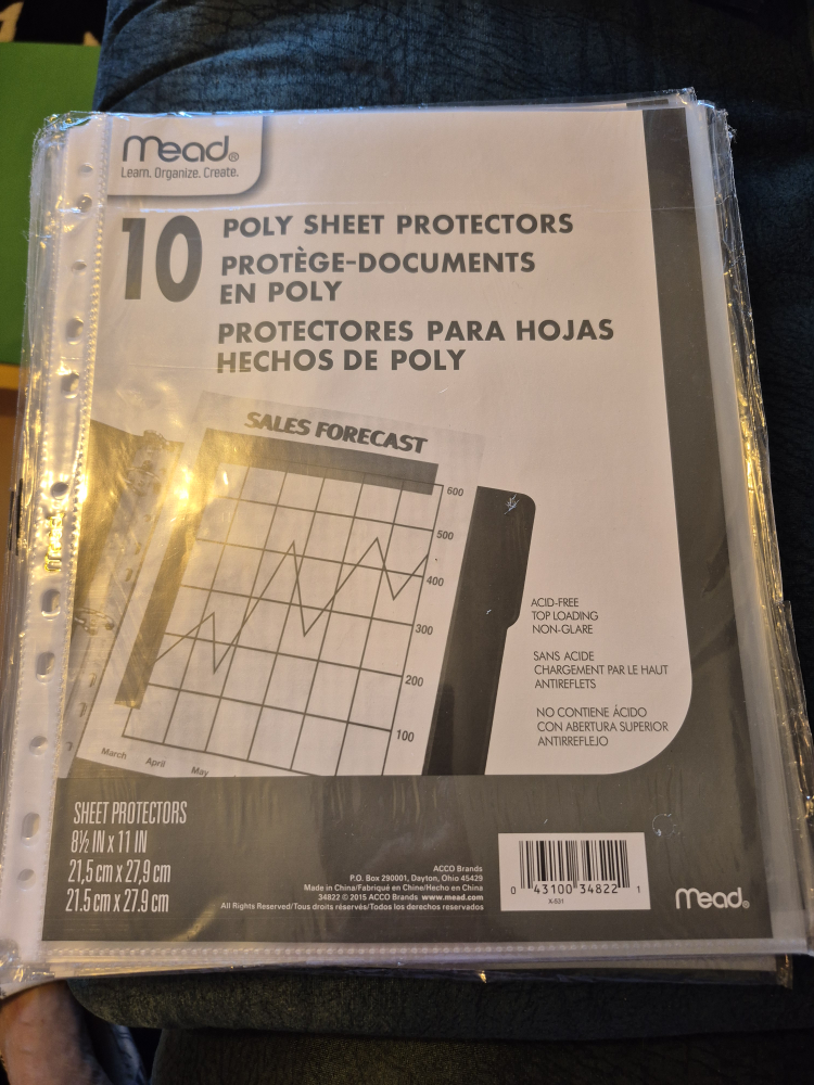 Mead 10-Pack Poly Sheet Protectors - New