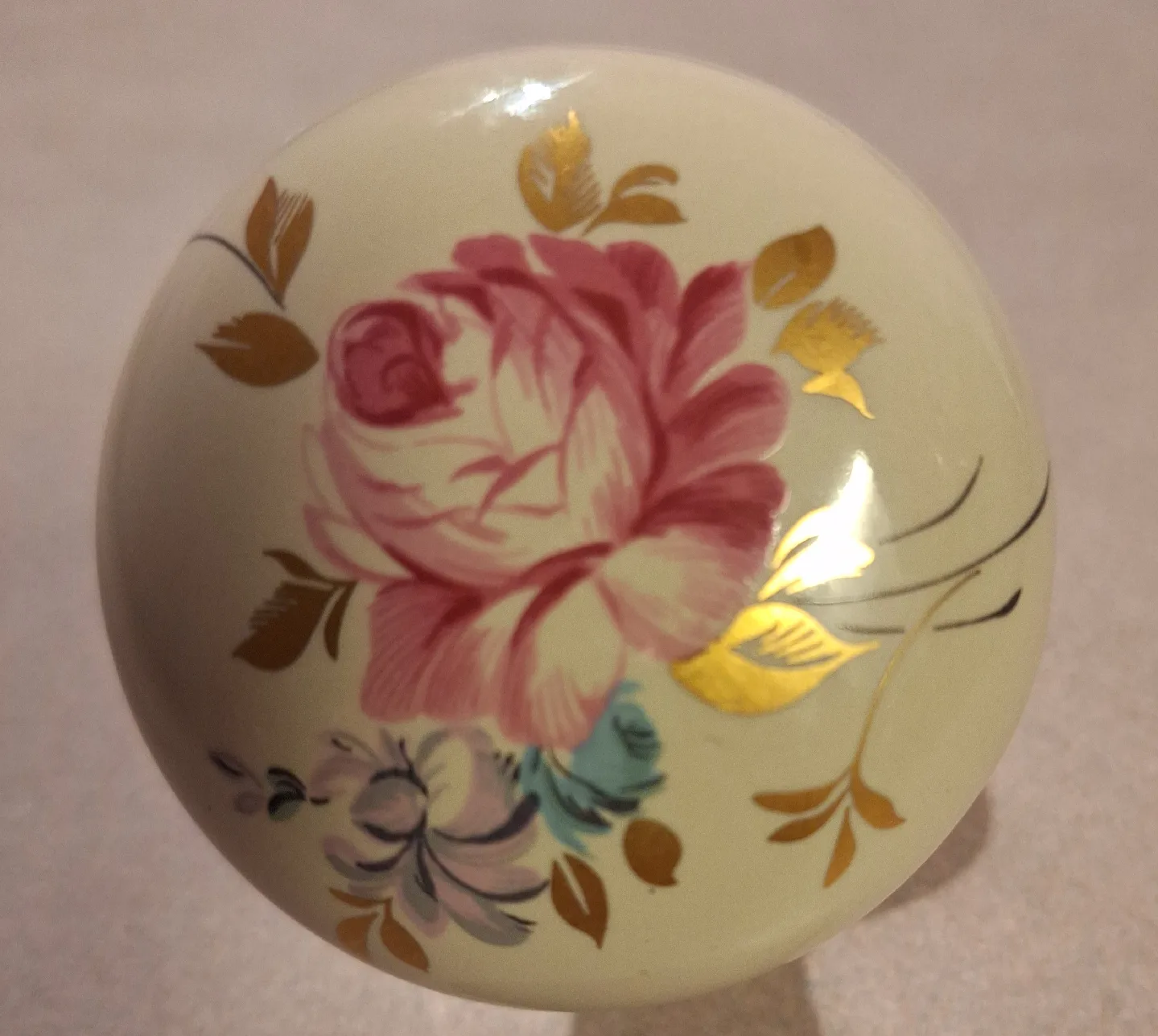 Vintage Porcelain Floral Door Knob image indicator(2)