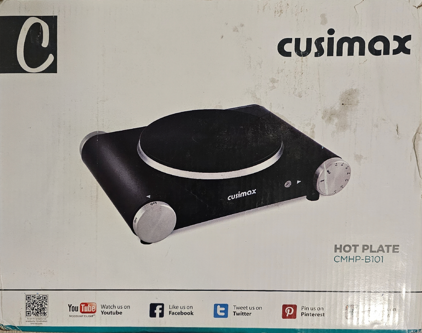Cusimax Hot Plate CMHP-B101 - Like New!