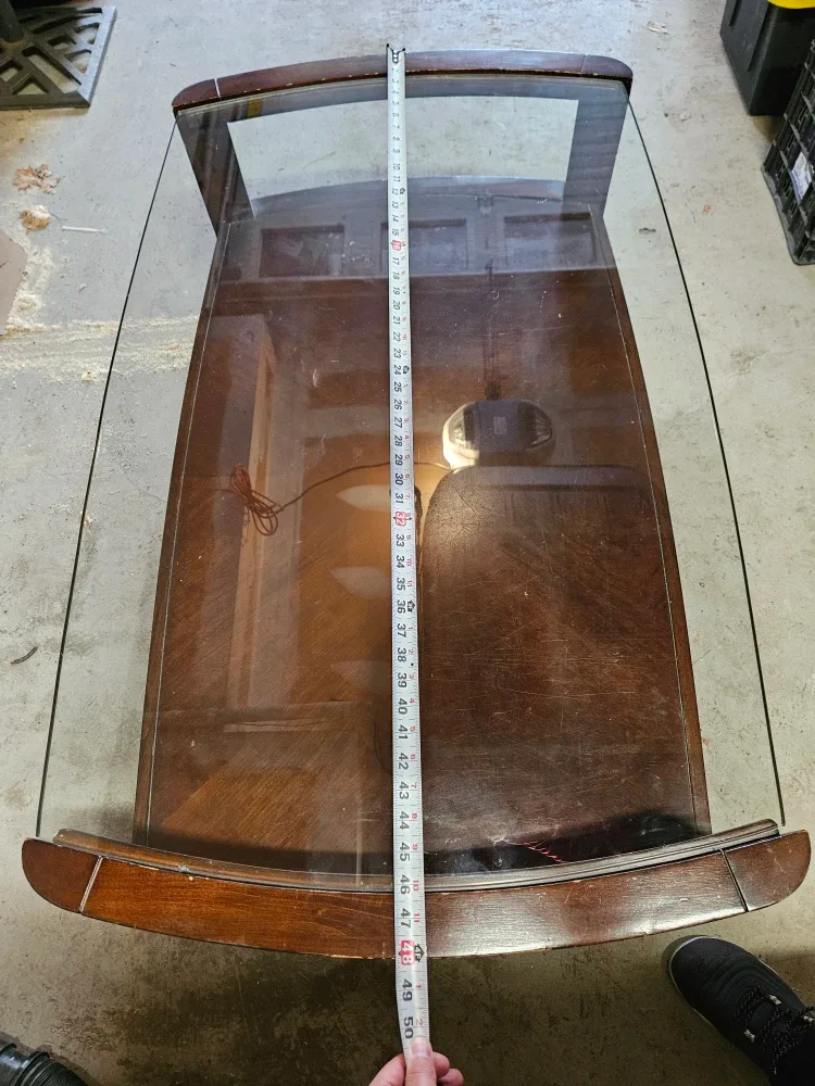 Glass Top Coffee Table - Wood Frame image indicator(2)