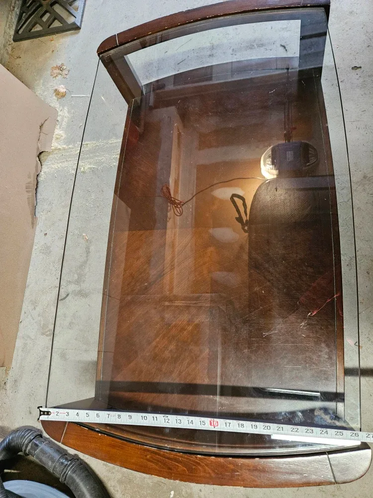 Glass Top Coffee Table - Wood Frame image indicator(3)