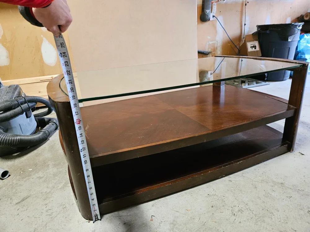 Glass Top Coffee Table - Wood Frame image indicator(4)