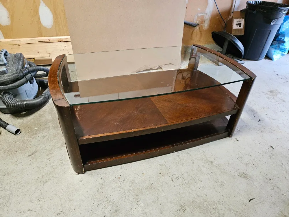 Glass Top Coffee Table - Wood Frame image indicator(5)