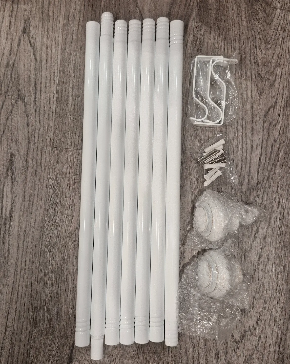 H.VERSAILTEX White Curtain Rods 16.2" to 121.8" 3/4" Diameter image indicator(3)