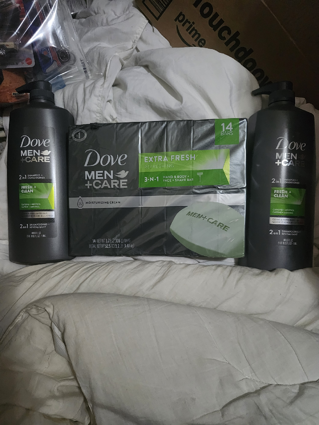 Dove Men+Care Shampoo, Conditioner & Bar Soap