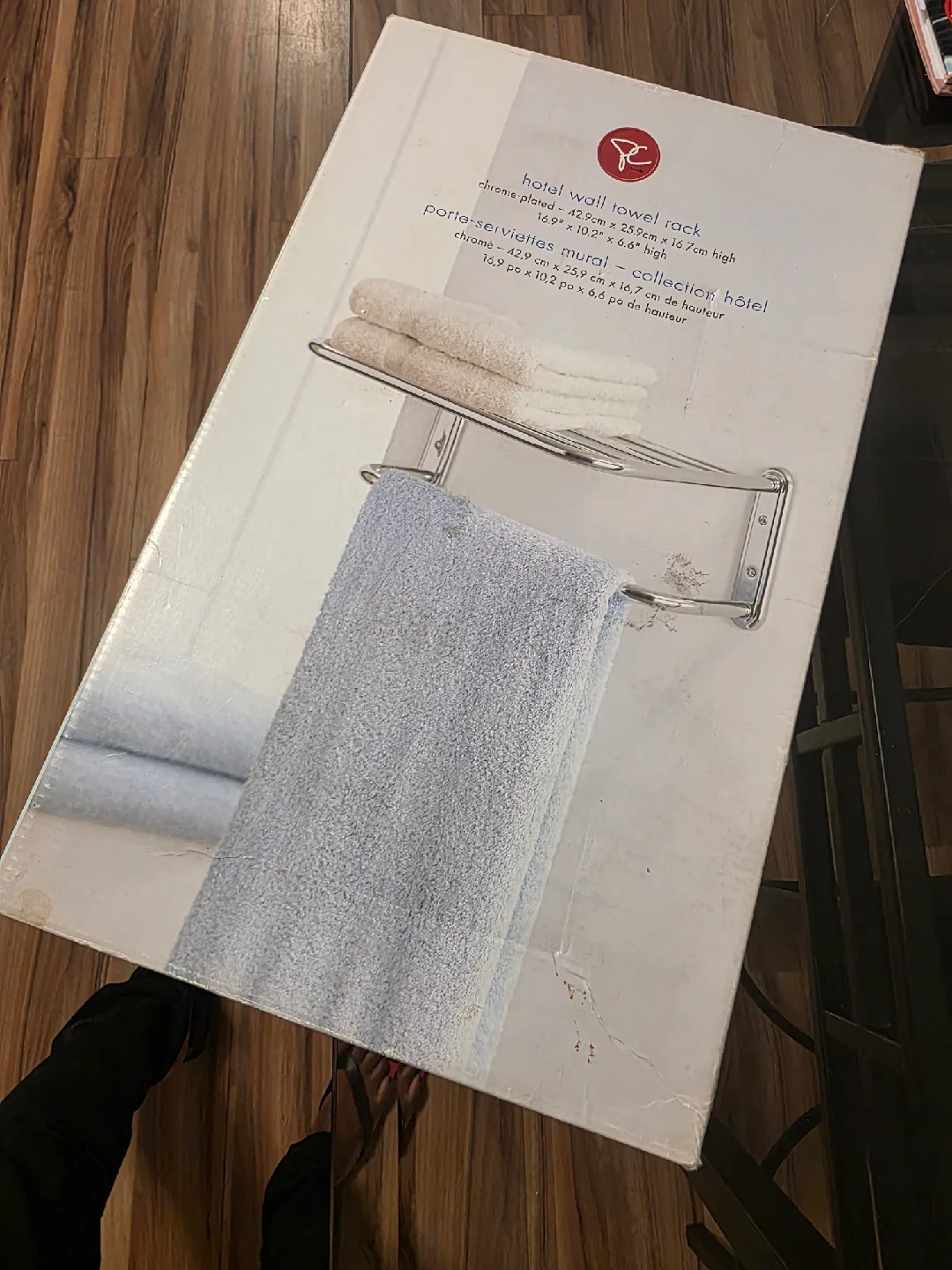 Hotel Wall Towel Rack - Chrome - 24 Inch image indicator(3)