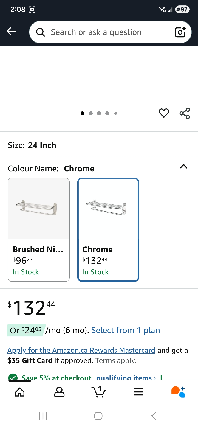 Hotel Wall Towel Rack - Chrome - 24 Inch - photo 5