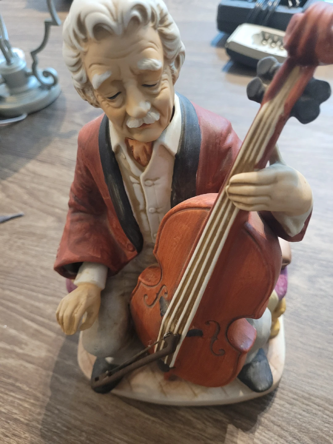 Vintage Man Playing Cello Figurine