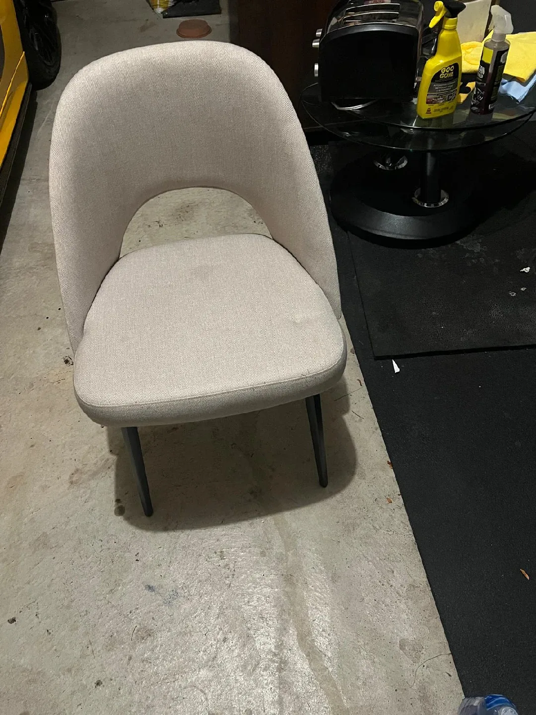 Beige Upholstered Dining Chair