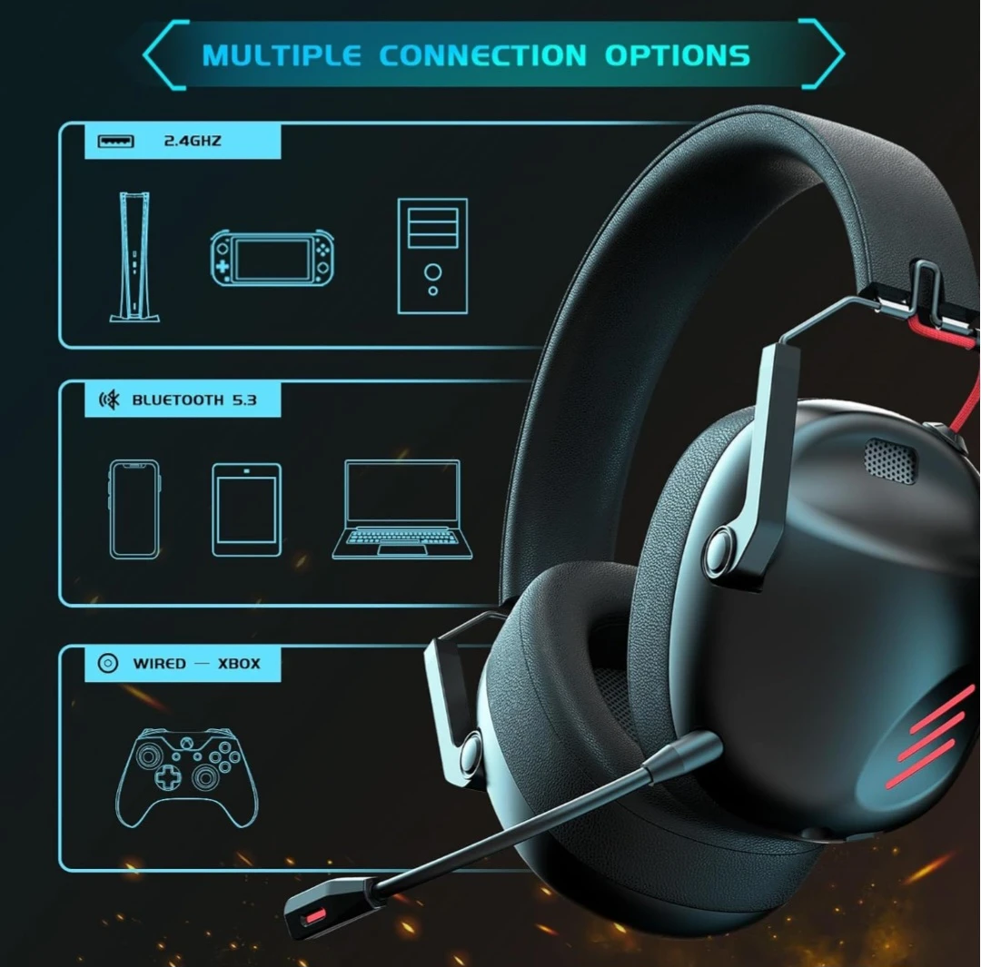 Wireless Gaming Headset - Black - photo 5