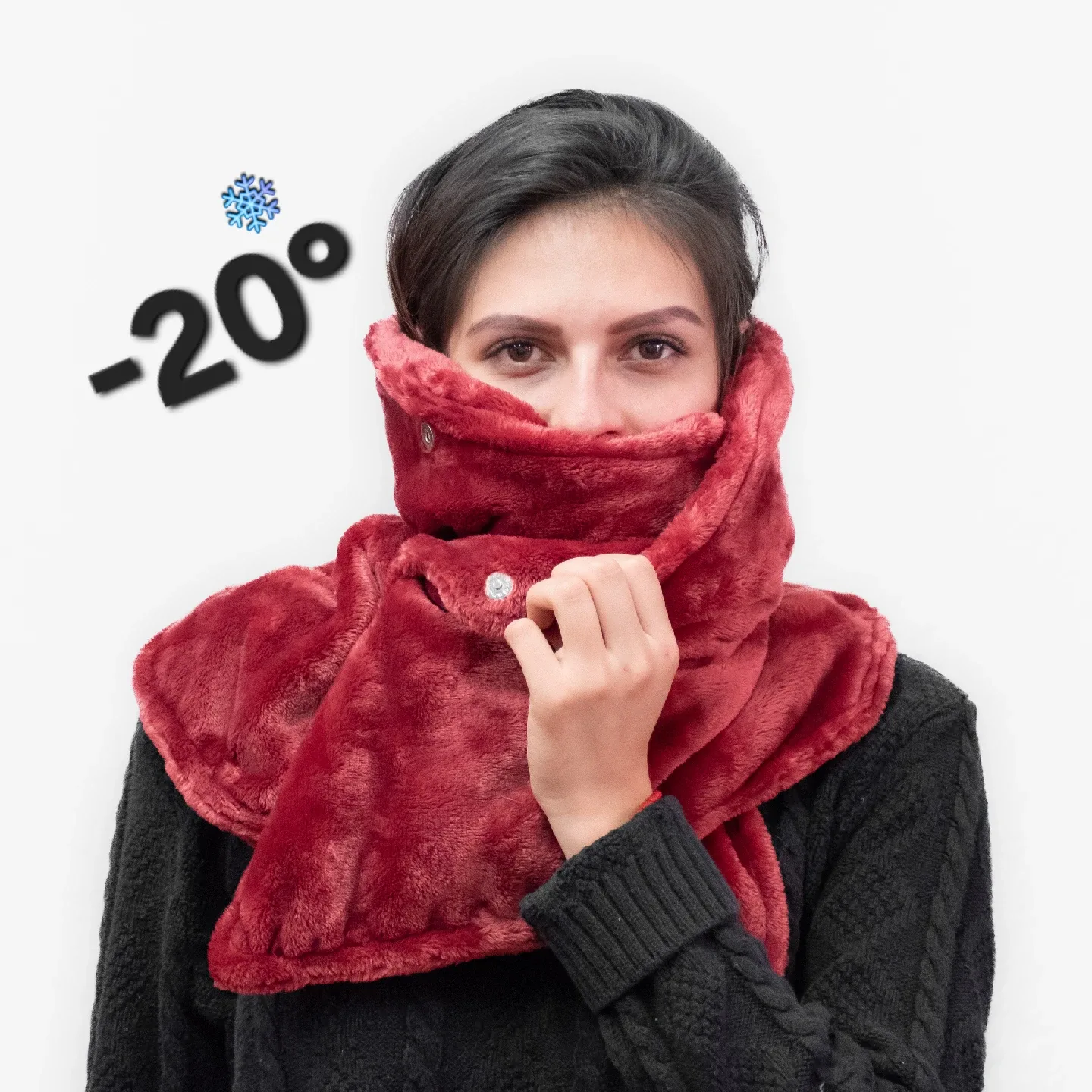 NEW red Faux fur Neck Warmer - long