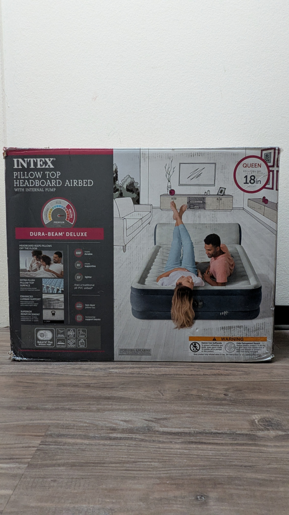 Intex 18" Queen Air Mattress with Headboard - photo 2