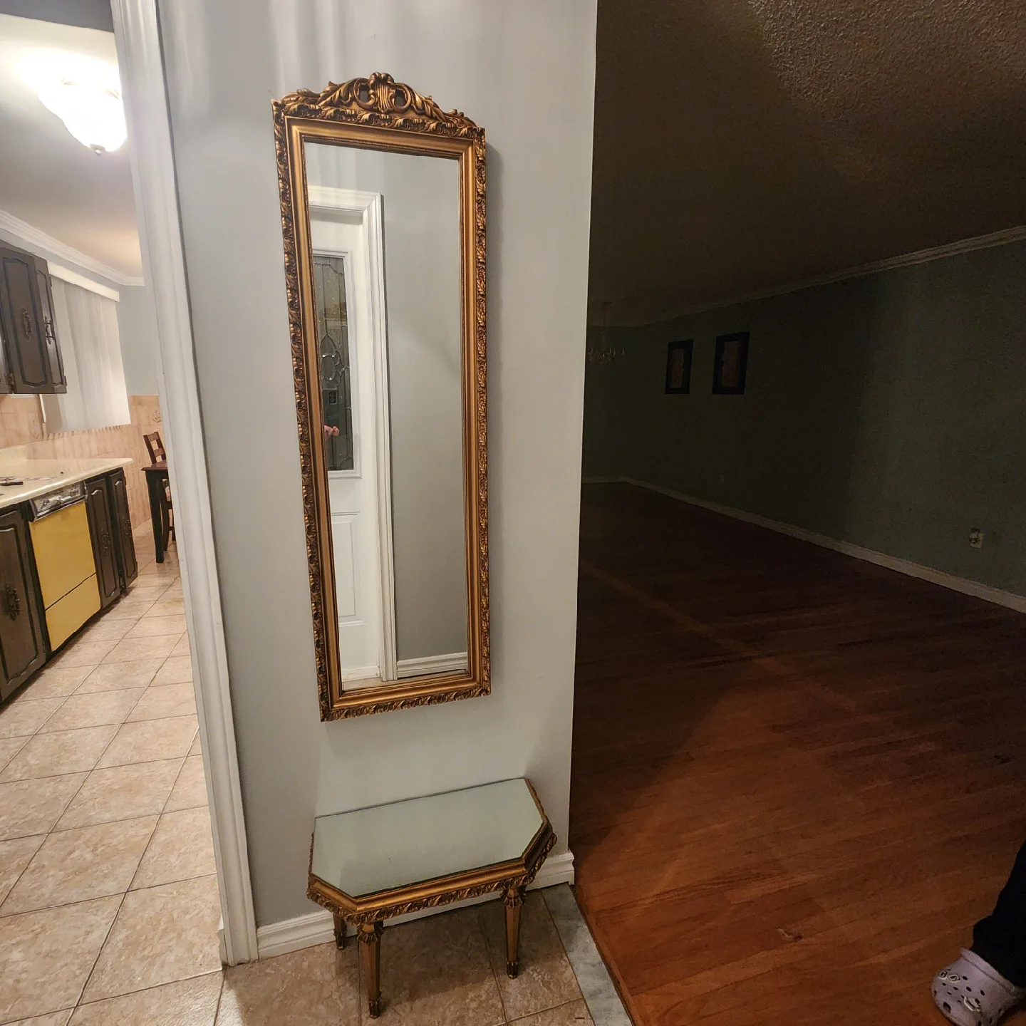 Ornate Gold Framed Mirror and Bench Set image indicator(2)