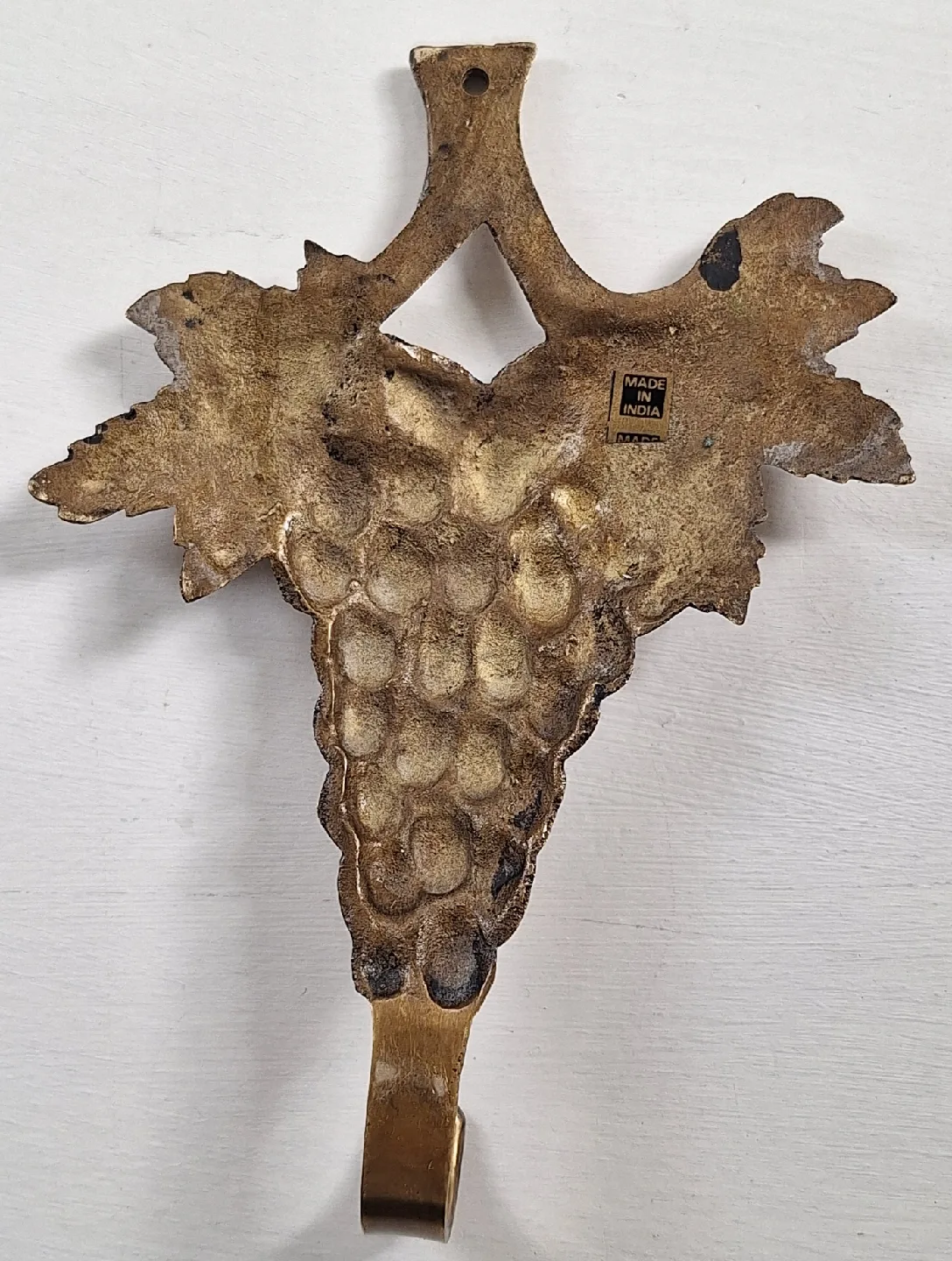 Vintage Vine Grape  Brass Wall Hook - Made in India image indicator(2)