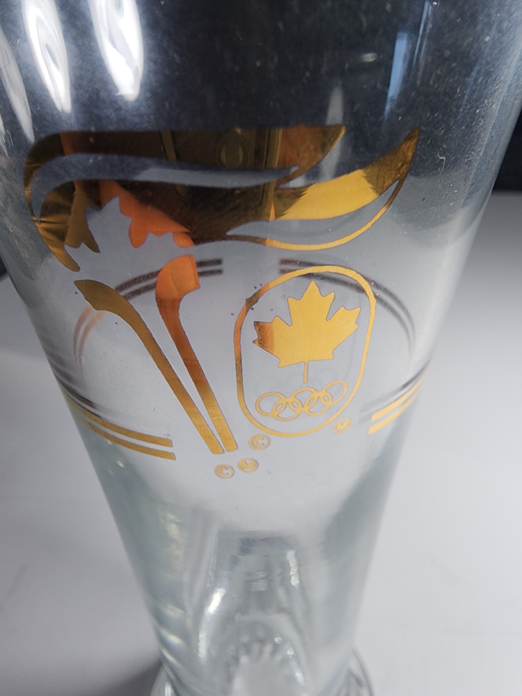Vintage 1988 Calgary Olympics Tall Glass