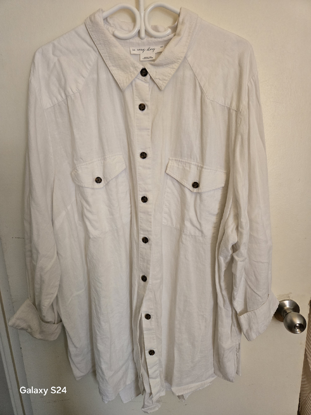 In Every Story White Button-Up Shirt