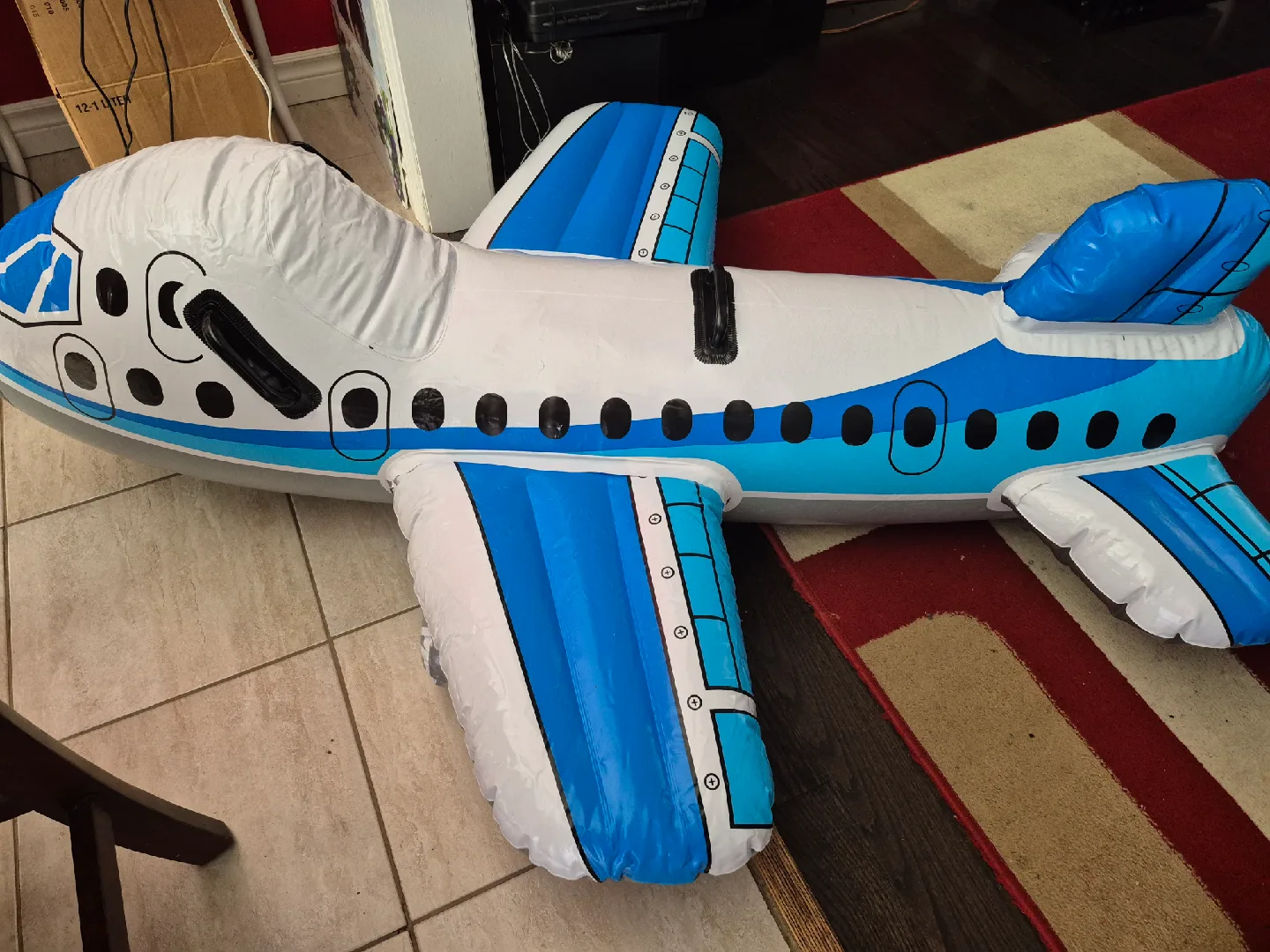 2 Seater Inflatable Airplane Pool Float - Fun for Kids! image indicator(2)