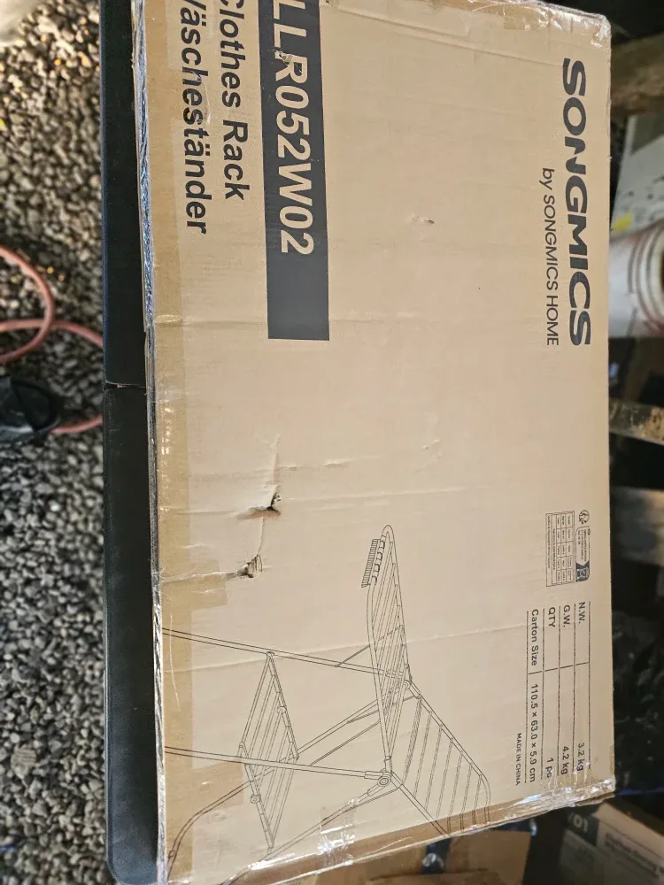 SONGMICS Foldable Clothes Drying Rack image indicator(6)