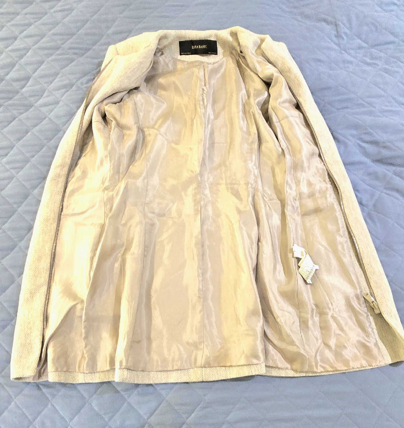 Zara Basic Beige Zip-Up Jacket - photo 2