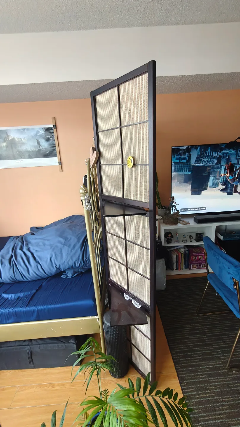 Folding Woven Room Divider Screen image indicator(2)