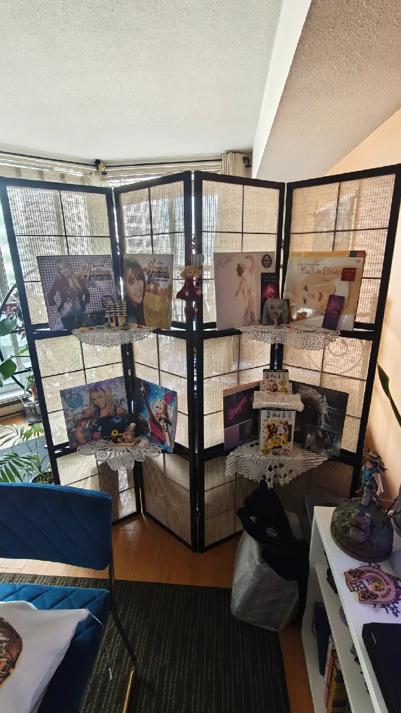 Folding Woven Room Divider Screen image indicator(3)