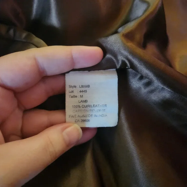 Brown Real Leather Jacket - Size M image indicator(4)