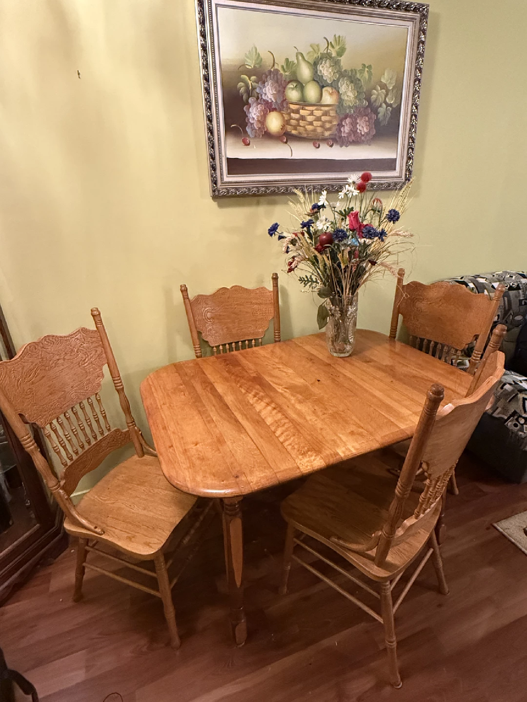 Wooden Dining Table with 4 Chairs - photo 2