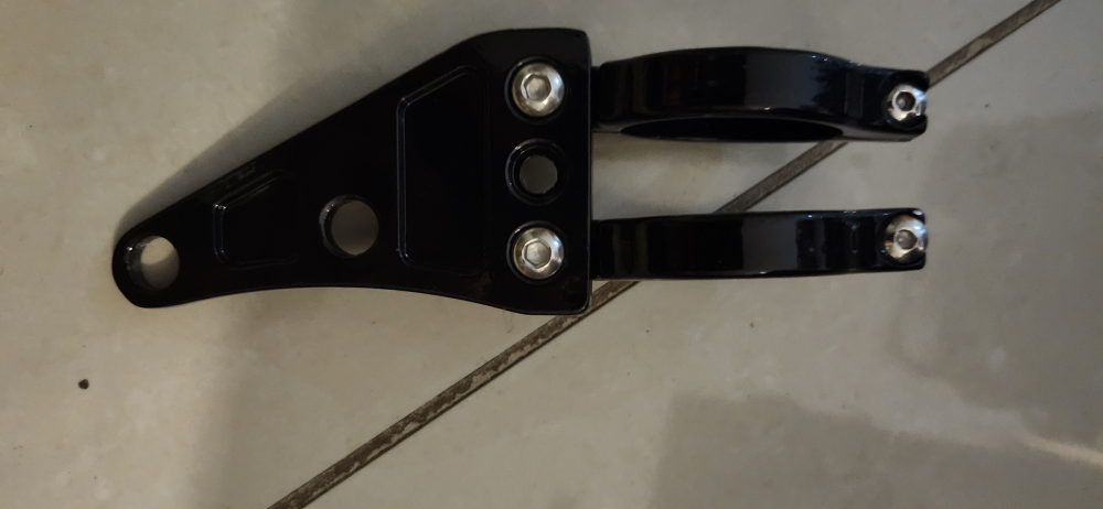 Motorcycle Headlight Bracket - Black, 2  pc, new