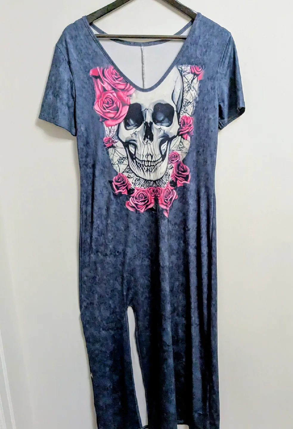 Skull & Roses Print Maxi Dress
